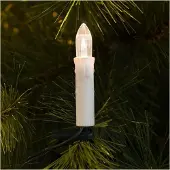Konstsmide - LED Baumkette, Topbirnen, 25 warm weiße Dioden, 230V, Innen, grünes Kabel - 2038-010