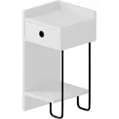 Decortie KINDERNACHTSCHRANK ca. 32x30x61 cm Weiß/Schwarz