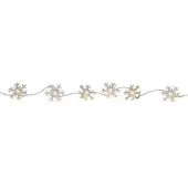 MARELIDA LED Lichterkette Schneeflocken - 10 warmweiße LED - L: 1,35m - Timer - Batteriebetrieb - für Innen