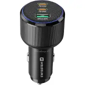 Swissten , Auto Ladegerät 95W 2x USB-C PD + USB 3.0 QC 30W, Schwarz