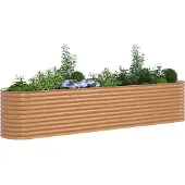 vidaXL Hochbeet Braun 400 x 80 x 81 cm Stahl