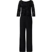 Comma Overall Jersey-Jumpsuit mit 3/4-Ärmeln und und 2-in-1-Effekt