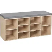 Vasagle Schuhbank LHS10NLV1 eiche, grau Holz 104,0 cm