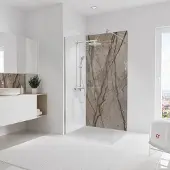 Schulte Duschrückwand DecoDesign ExpressPlus Marmoroptik Stein Marmor-Kastanie Hochglanz 210 x 100 cm EP19010213 784