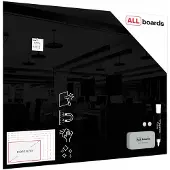 Allboards Glasboard 180x120 cm, SCHWARZ