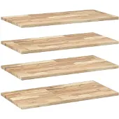 vidaXL Schweberegale 4 Stk. 100x40x2 cm Massivholz Akazie Unbehandelt