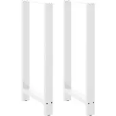 vidaXL Bartischbeine Weiß 2 Stk. 60x(110-111) cm Stahl