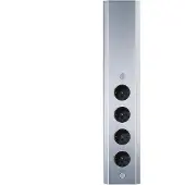 Thebo Wandsteckdose 17486 Edelstahl 4-fach ST 3006 senkrecht
