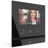 2N Telecommunications Indoor Compact, 10,9 cm (4.3 Zoll), 480 x 272 Pixel, H.263,H.264, Schwarz, Gehärtetes Glas, Berührung