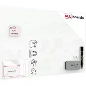 Allboards Glasboard 90x60 cm, CLASSIC WHITE
