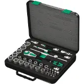 Wera 05003645001, Steckschlüssel-Set, 37 Stück(e), Schwarz, Grün, CE, Ratschengriff