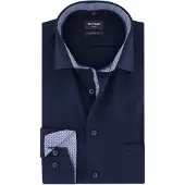 Olymp Langarmhemd "Luxor modern fit", Herren, Gr. 45, N-Gr, kobalt, Web, Obermaterial: 100% Baumwolle, modern fit, 2-Knopf-Manschette, Hemden Langarmhemd, modern fit, Global-Kentkragen, Businesshemd