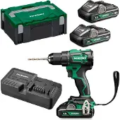 HiKOKI DV18DEWHZ, Handbohrmaschine, Bürstenlos, Schwarz, Grün, 1,3 cm, 2000 RPM, 5,2 cm