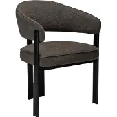 Ebuy24 (2er Set) Duct Dan-Form Esszimmerstuhl mit Armlehnen Bouclé braun.