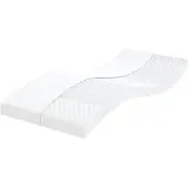 vidaXL Schaumstoffmatratze Weiß 90x190 cm 7-Zonen Härtegrad 20 ILD
