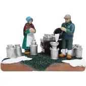 Santaville Milchbauern bei der Arbeit Polyresin 13 cm (multi)