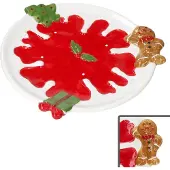 MamboCat Gebäckteller Weihnachtsstern Ø28cm Steingut Lebkuchenmann Kuchen Servierplatte