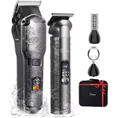Hatteker Barttrimmer Herren Haartrimmer Bodygroomer Wasserdicht 5 In 1