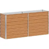 vidaXL Hochbeet Hellbraun 160 x 40 x 77 cm Verzinkter Stahl