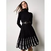 Apricot Midikleid Damen Viskose schwarz, 40 827980-0001-00400