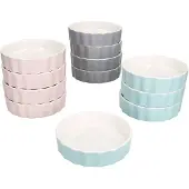 MamboCat 12er Set Crème Brûlée-Förmchen Emilia rosa türkis grau Schälchen
