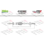 Valeo 4102002 Kupplungsseil Seilzug für VW GOLF III (1H1) 824/537mm
