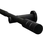 Famanu Vorhangstange - Ausziehbar, Matt-Schwarz, 120-210 cm