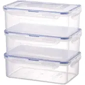 OEM Stapelbare Vorratsdosen, 3-teilig, 1 Liter, transparent, BPA-frei