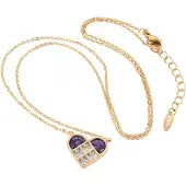NAEMI Women Necklace in Rose Gold Violet | Gr.: onesize
