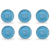 Wilmax Untertasse 11 cm Blau Porzellan, 6er Set
