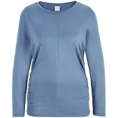 MADELEINE Langarmshirt "Shirt Langarm-Shirt mit gerafften Seiten" Jerseyshirt