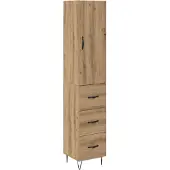 vidaXL Highboard Artisan-Eiche 34,5 x 34 x 90 cm Holzwerkstoff