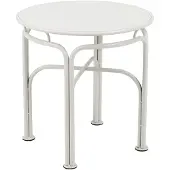Brafab Gartenbeistelltisch Arts aus Metall - Rund, Ø 46 cm, Soft White