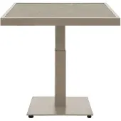 Brafab Gartencouchtisch Scale - Aluminium & Keramik, Höhenverstellbar, 85x85 cm, Khaki