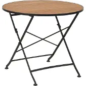 Brafab Klapptisch Brewer 85 x 73 x 85 cm Teakholz Stahl Natur Schwarz