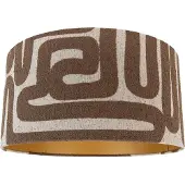 QAZQA Stofflampenschirm braun mit beige 50/50/25