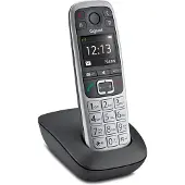 Gigaset E560, Analoges/DECT-Telefon, Kabelloses Mobilteil, 150 Eintragungen, Schwarz, Silber