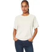Marc O'Polo T-Shirt DENIM, Damen, Gr. S, weiß (wollweiß), Jersey, Obermaterial: 100% Baumwolle, loose fit, Rundhals, Shirts T-Shirt, im cleanen Basic-Look