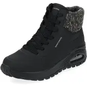 SKECHERS für Damen. 167988 Sneaker UNO Rugged Darling Days schwarz (36), Wohnung, Schnürsenkel, Reißverschluss, Lässig