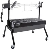 HABITAT ET JARDIN Hohlzkohlegrill mit Elektrospieß "Senator" - Schwarz