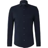 Marc O'Polo Marc OPolo Langarmhemd Shaped Fit, mit feiner Piqué-Struktur