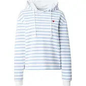 Pieces "PCCHILLI LS HOODIE STRIPES EMB NOOS BC", Baumwollmischung, regular fit