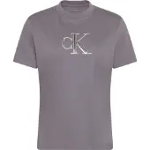 Calvin Klein Jeans Ss Sequin Graphic Tee Coal Größe: M | Hemden Outlet | Damen