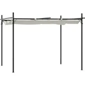 Syfax Pergola mit Schiebedach Creme 295x292x230 cm