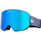 Quiksilver - Skibrille/Snowboardbrille - Switchback Goggles Black / Black Clux ML Blue S3 aus Silikon - Blau