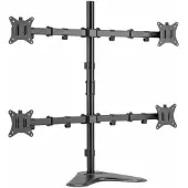 Equip - Befestigungskit (Montagearm für Vierfach-Bildschirm) - neigbar - für 4 LCD-Anzeigen - Kunststoff, Metall - Schwarz