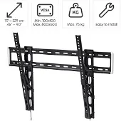 Hama TV-Wandhalterung, neigbar, VESA bis 800 x 600, 100 Zoll, Schwarz