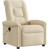 vidaXL Massagesessel Creme Stoff