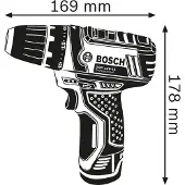 Bosch Akku Bohrschrauber GSR 12V-15 ( 10,8V )2 Akkus 4,0Ah Tasche Bohrer Bits