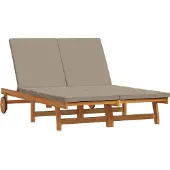 vidaXL Sonnenliege Massivholz Akazie Braun